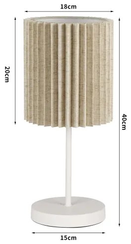 Brilagi - Stolná lampa NORDIC WAVE 1xE27/15W/230V ľan/biela