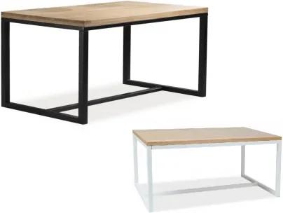 LORENZO DUB dýha - stôl Čierna 180 x 90 cm