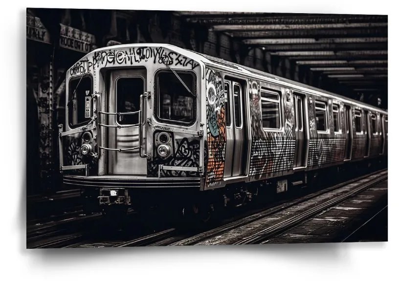 Sablio Obraz Mestské metro s graffiti - 60x40 cm