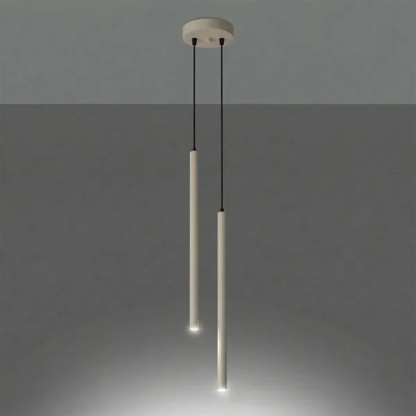 Sollux SL.2118 - Závesný luster na lanku PASTELO 2xG9/8W/230V šedohnedá
