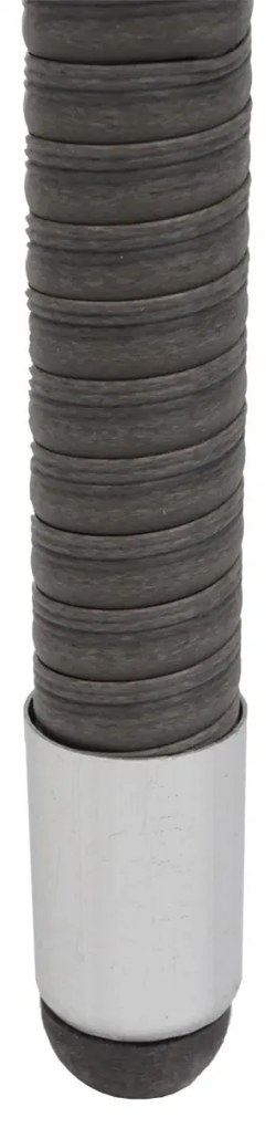 Záhradná súprava 2 kresiel, pohovky a stolíka HWC-F55 - sivá, krémové vankúše