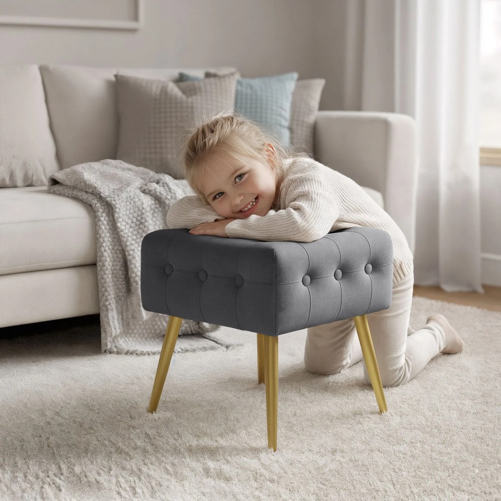 Taburet Quadra grafitový