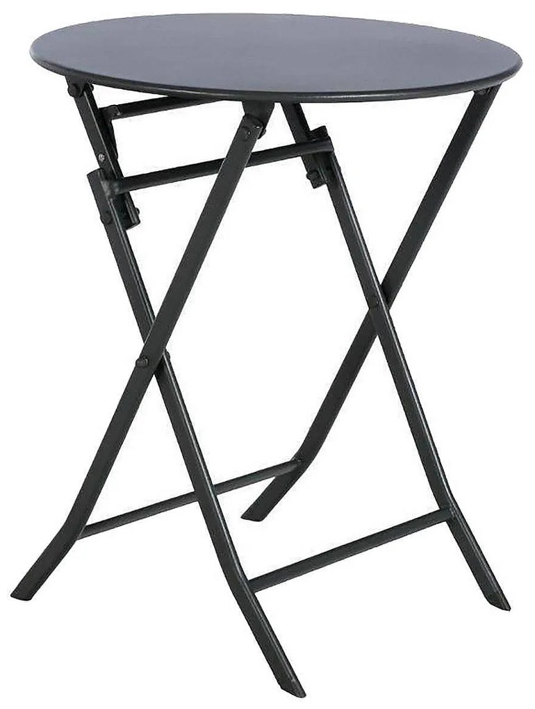 Kovový skladací stôl SUNNY ø 60 cm (antracit)