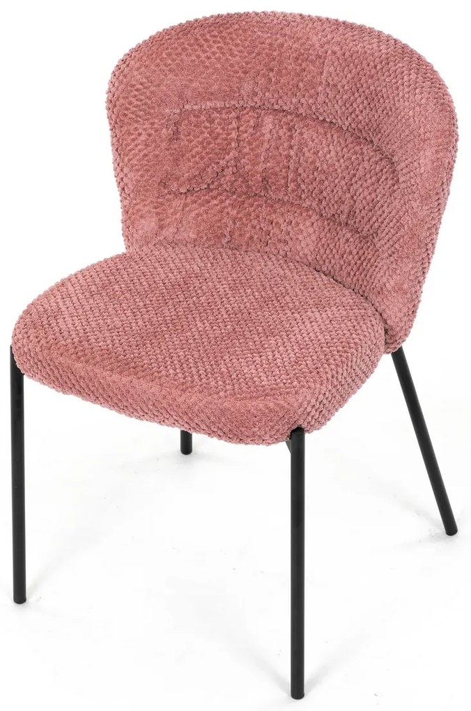 Súprava jedálenských stoličiek Bouclé CT-W1077PINK2, 4 ks