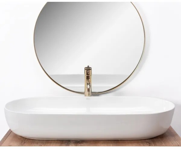 REA-U0563 - Umývadlo na dosku CLEO 41x81 cm keramika/lesklá biela