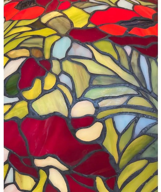 Luxus vitráž Tiffany lampa chain Ø50*160 POPPY