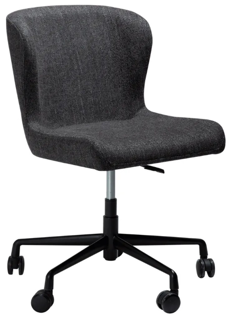 GLAM ČALÚNENÁ OFFICE STOLIČKA black/black