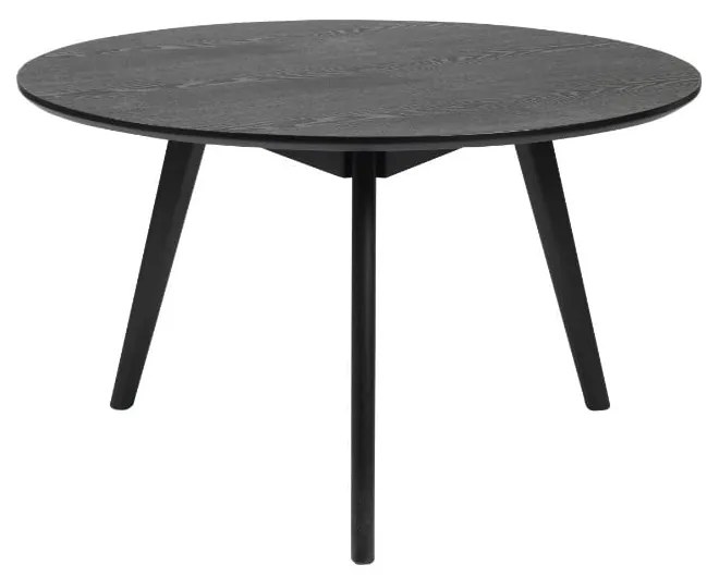 Čierny konferenčný stolík Rowico YuRAi , ⌀ 90 cm