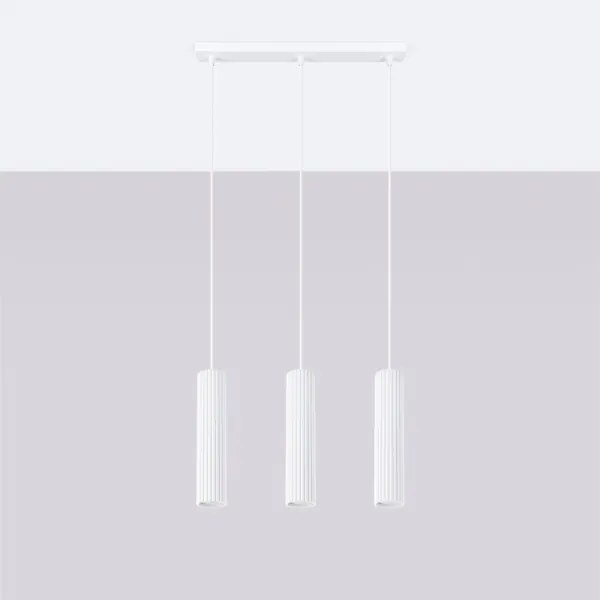 Sollux SL.1537 - Luster na lanku KARBON 3xGU10/10W/230V biela