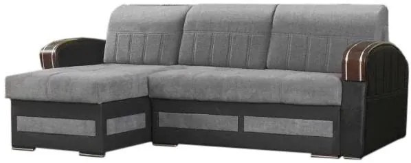 Sedacia súprava Kevin bis, hnedá, s dřevěnými doplňky  (tmavo hnedá korpus / svetlo hnedá sedák -malmo 23/28)