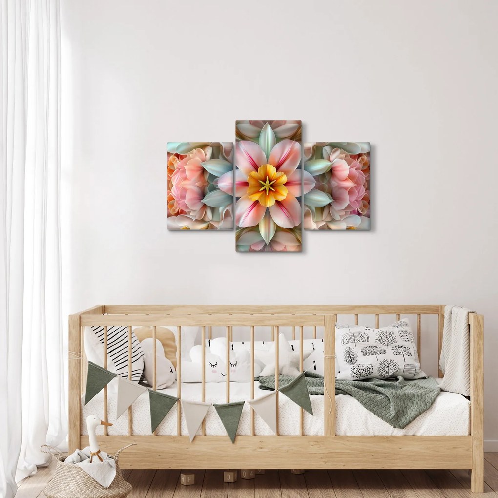 Obraz - Kaleidoskopický kvet (90x60 cm)