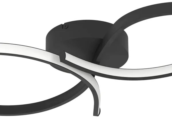 Eglo 901266 - LED Stropné svietidlo SERPINS LED/21W/230V 3000K čierna