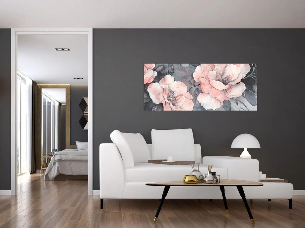 Obraz - Séria kvetov (120x50 cm)
