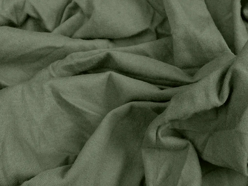 Jersey plachta EXCLUSIVE tmavozelená 160x200 cm, 100% bavlna