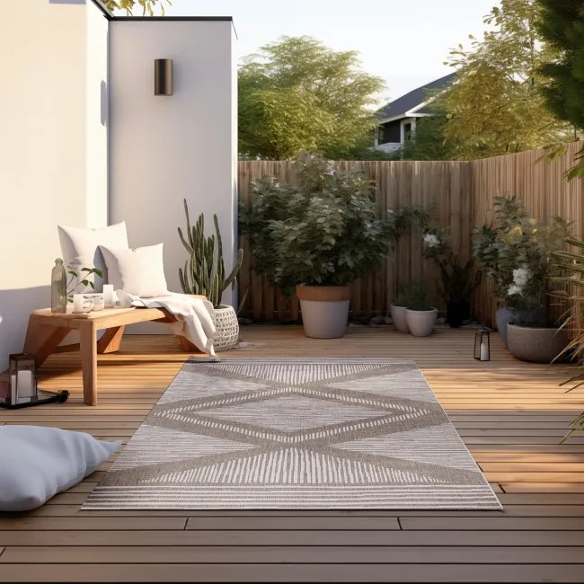 Obojstranný koberec Elle Decoration GEMINI Rhombus linen