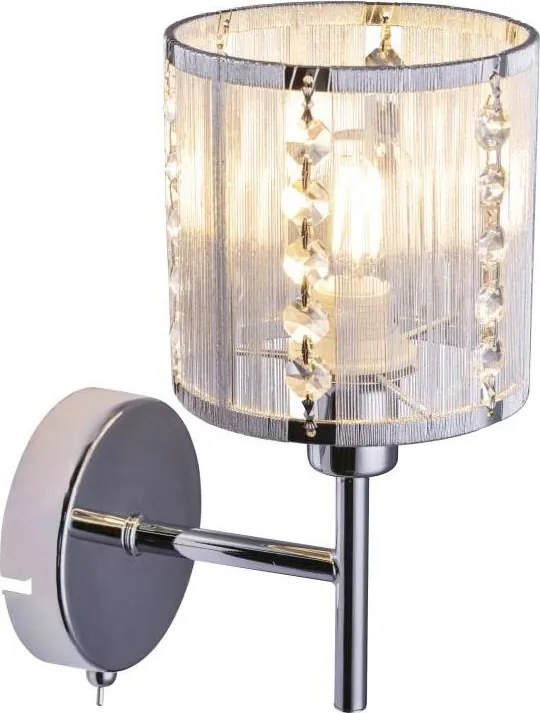 Globo 15091W - Nástenné svietidlo WALLA 1xE14/40W/230V chróm