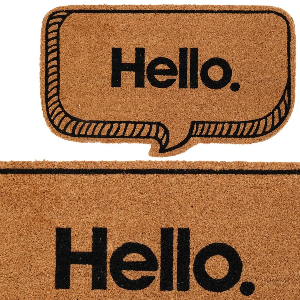 Vonkajšia rohožka Hello, 75x45 cm