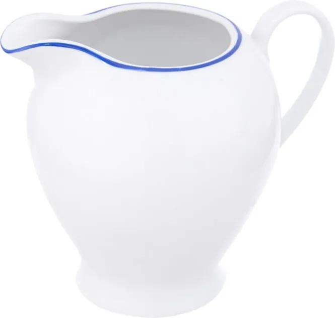 Biela porcelánová nádoba na mlieko Orion Blue Line, 350 ml