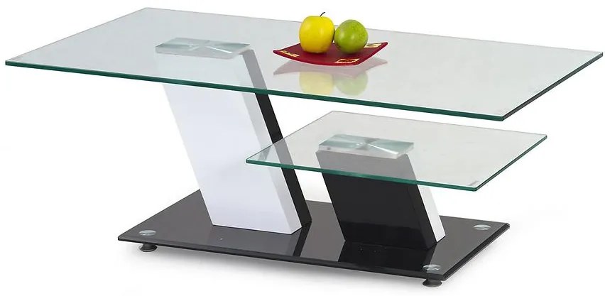 Konferenčný stolík Savana biela/čierna 110