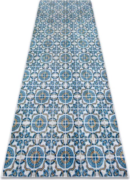 Protišmykový koberec / behúň ANDRE 53020 modrý / béžový