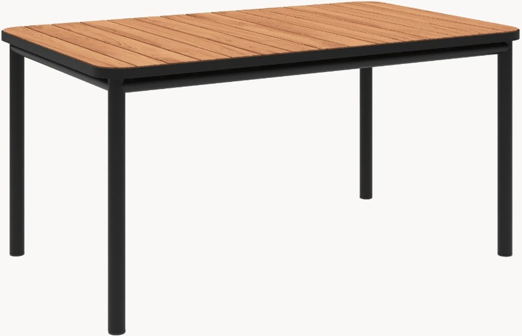 Záhradný jedálenský stôl's doskou z tíkového dreva Kirra, 150 x 90 cm