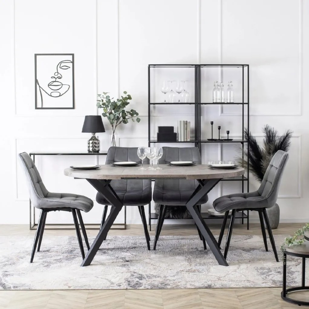 PROXIMA.store - Okrúhly stôl LUKAS FARBA: sivá