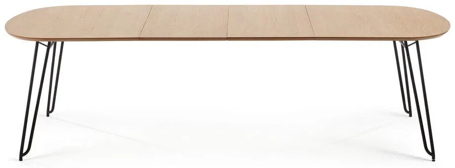 Rozkladací jedálenský stôl v dekore duba v prírodnej farbe 90x140 cm Novac – Kave Home