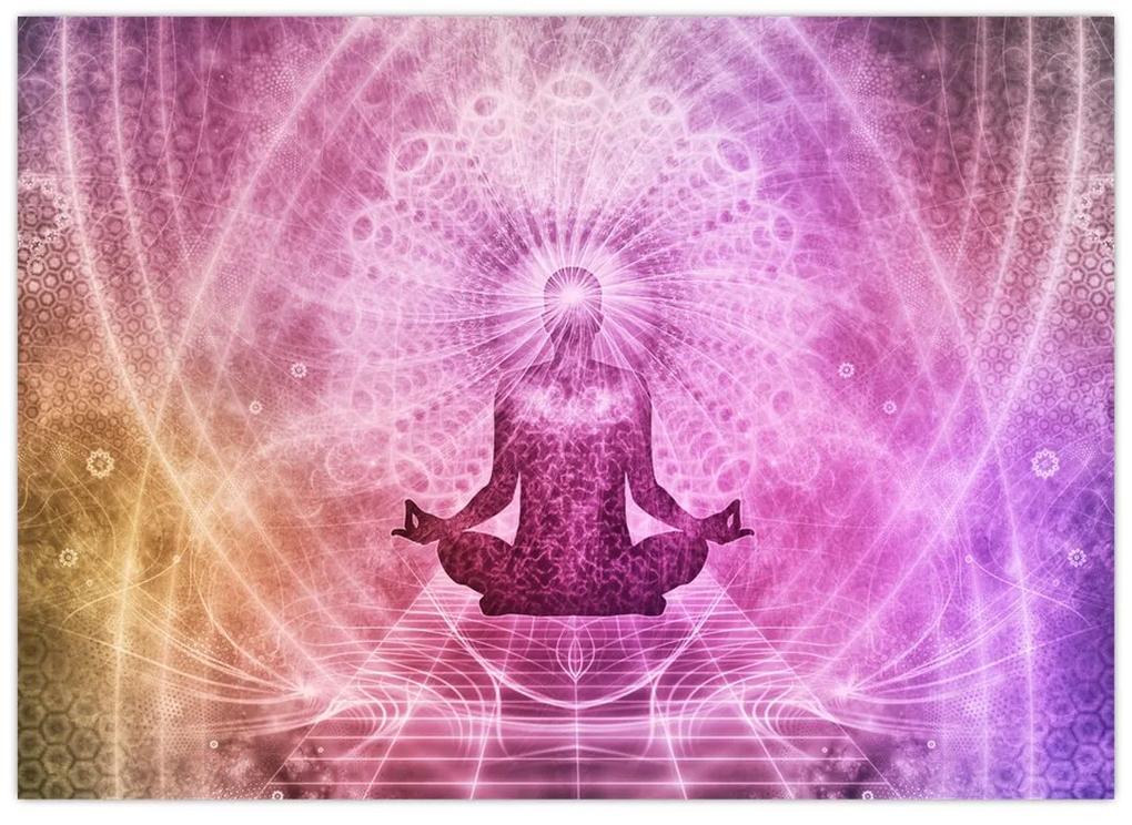 Sklenený obraz - Meditačná aura (70x50 cm)