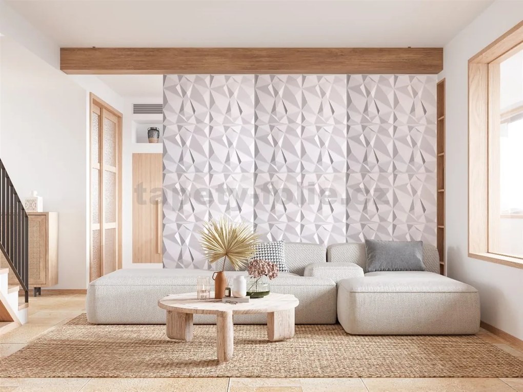 Obkladové panely 3D PVC 26169, cena za kus, rozmer 595 x 595 mm, DIAMANT 3D, IMPOL TRADE