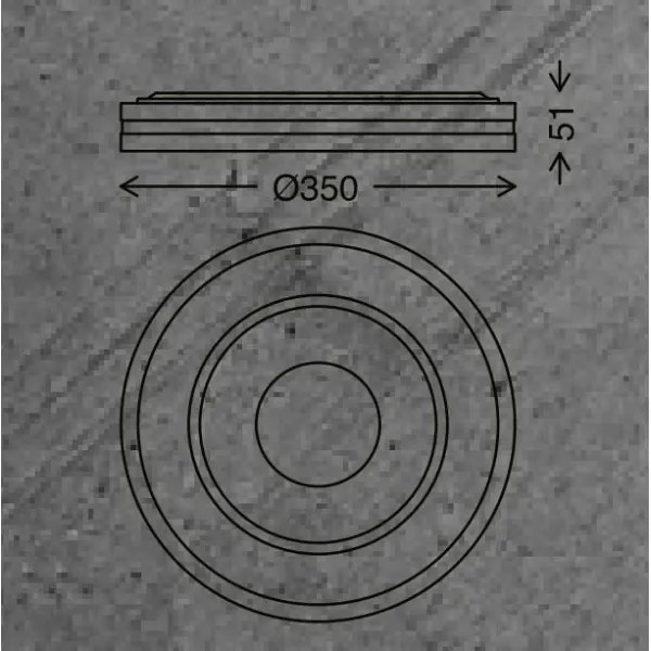 Briloner - LED Stmievateľné stropné svietidlo RIPPLE LED/24W/230V 3000-6500K + DO
