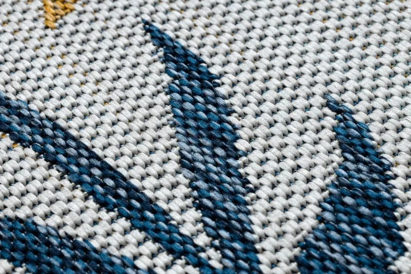 Dywany Łuszczów Kusový koberec Cooper Sisal Leaves 22251 ecru/navy - 140x190 cm