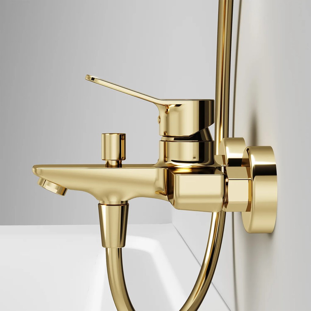 Vaňová a sprchová batéria AM.PM X-Joy FXA10099 jednopáková, zlatá