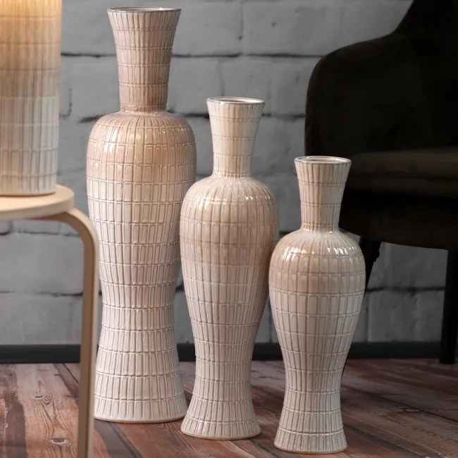 Dekoratívny tanier EDNA 02 krémový