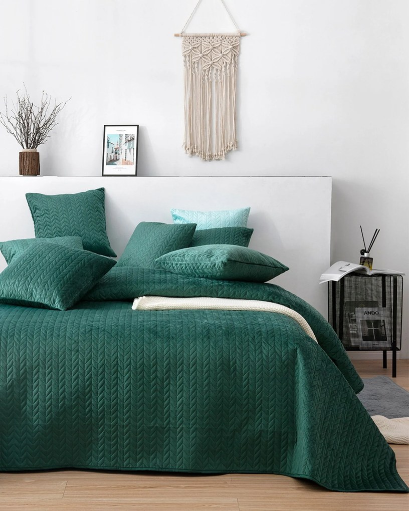 Zamatový prehoz Silky Touch 220x240cm green