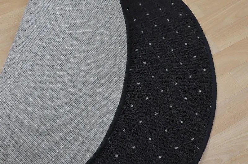 Vopi, Kusový koberec Udinese antracit ovál, 80x120, šedá, chodba / predsieň