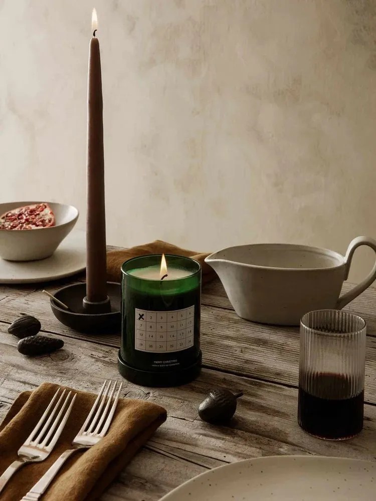 ferm LIVING Sviečka Dipped Candles Brown - set 2 ks