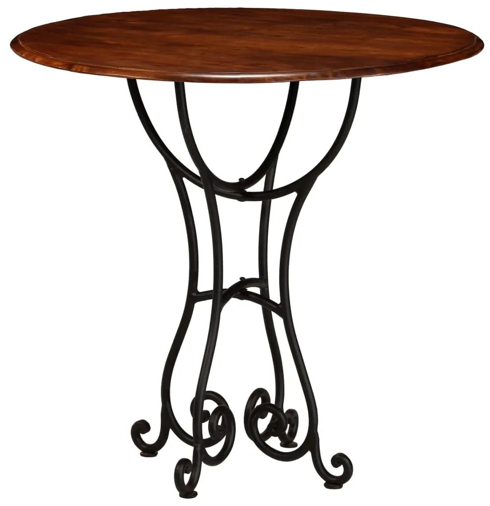 vidaXL Jedálenský stôl akáciové drevo so sheeshamovou úpravou 80x76 cm