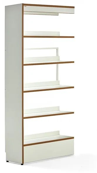 Knižnica STORY, prídavná sekcia, jednostranná, 1920x898x305 mm, 5 políc, biela