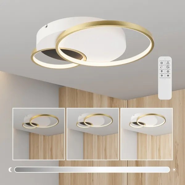 Stmievateľné stropné svietidlo BENITO LED/31W/230V 3000-6500K biela/zlatá