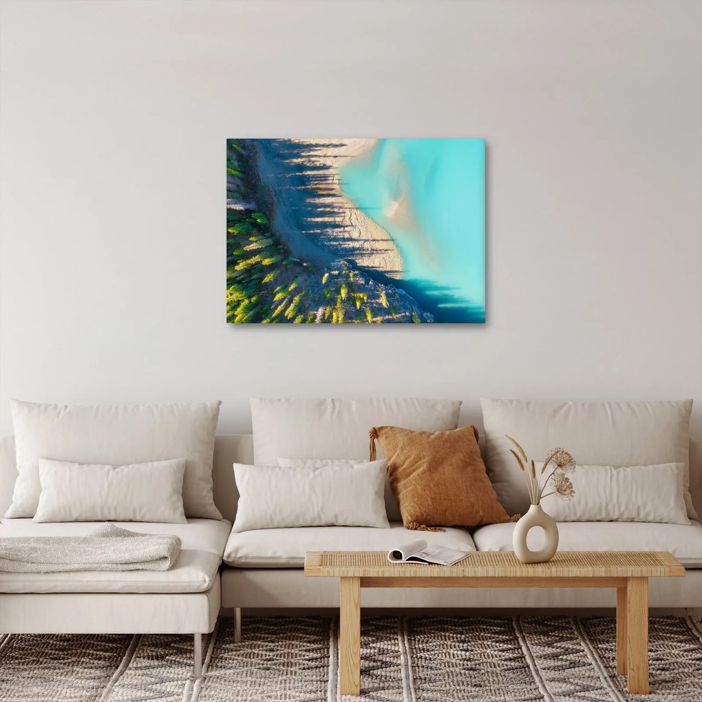 Obraz - Pohľad na jazero (70x50 cm)