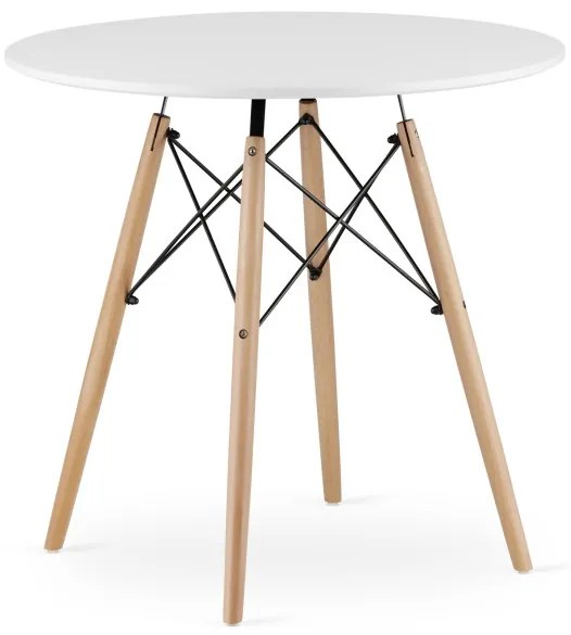 Okrúhly stôl TODI 80 cm biely