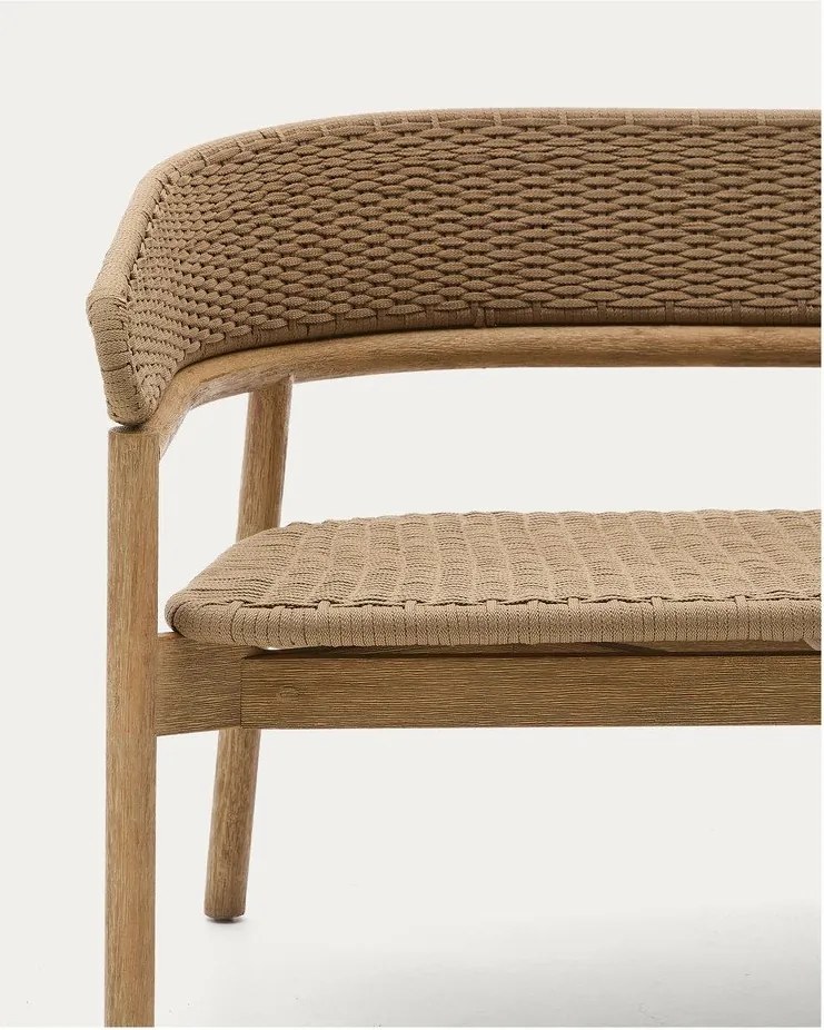 Záhradná pohovka z masívu akácie v béžovej a prírodnej farbe Arinella – Kave Home