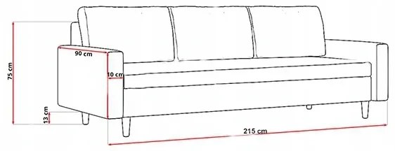 Elegantná rozkladacia pohovka sivej farby 190 cm