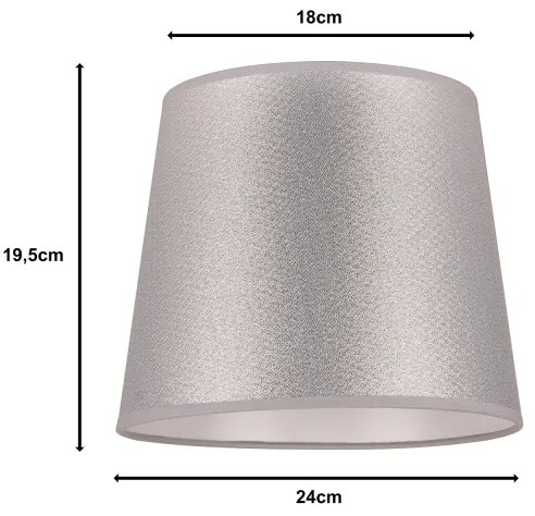 Duolla - Tienidlo k stolnej lampe CLASSIC M E27 pr. 24 cm strieborná