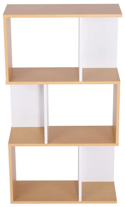 Regál, borovica/biela, ERDEM NEW TYP 1