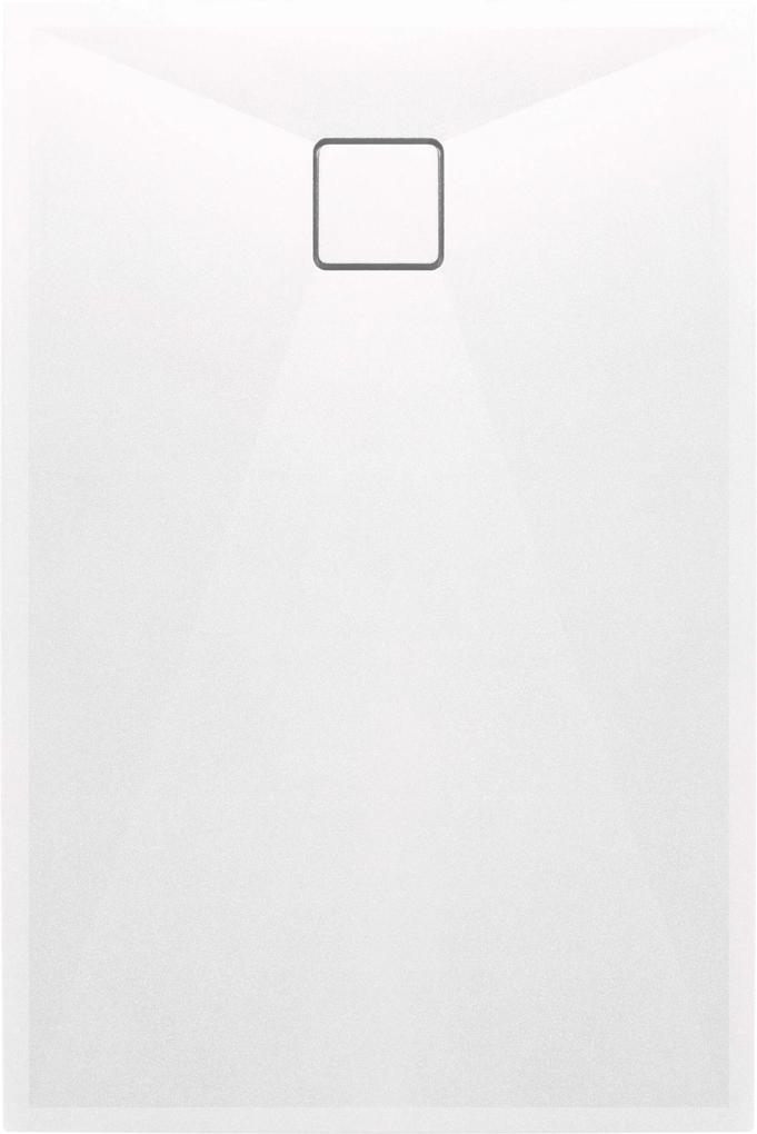 Deante Correo, obdĺžniková granitová sprchová vanička 100x80x3,5 cm, biela matná, DEA-KQR_A46B