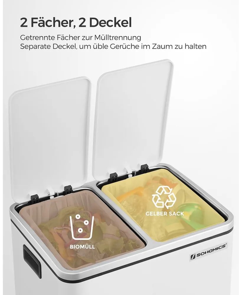 Odpadkový kôš SONGMICS LTB30WT