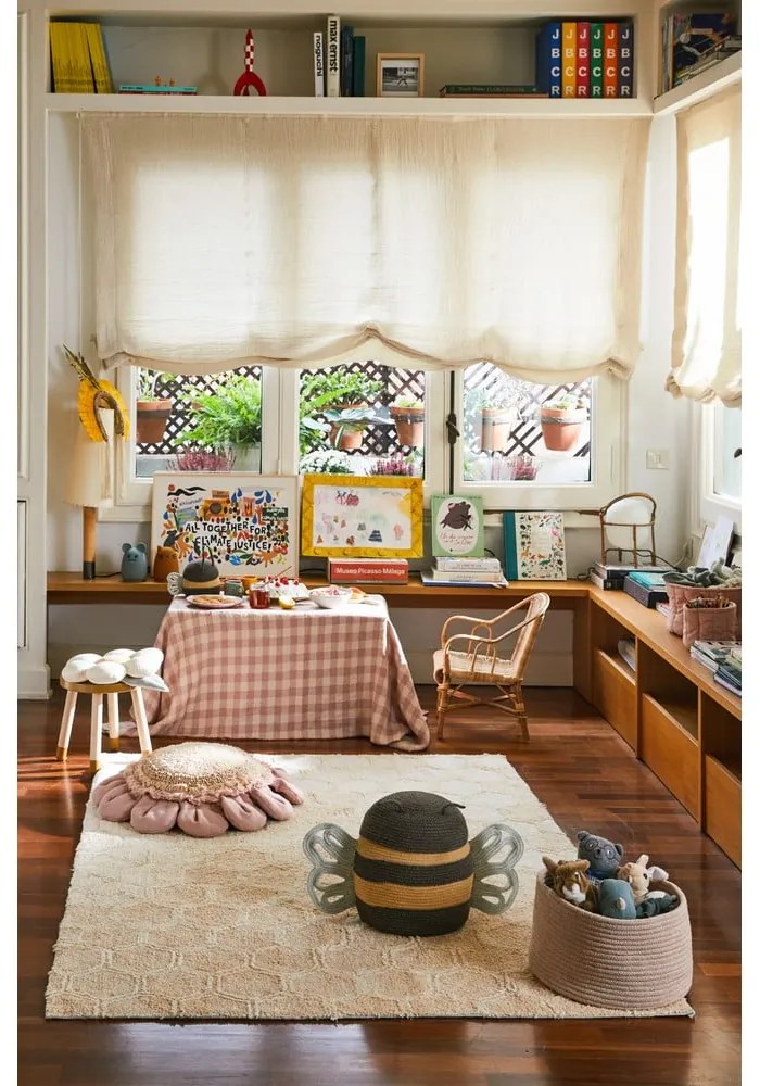 Okrovožltý prateľný ručne tkaný bavlnený koberec 140x200 cm Sweet Honey – Lorena Canals