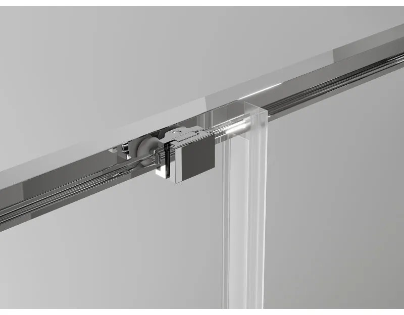 Mexen Exo, sprchovací kút s posuvnými dverami 140 x 80 cm, 6mm číre sklo, chrómový profil, 8151-140-080-01-00