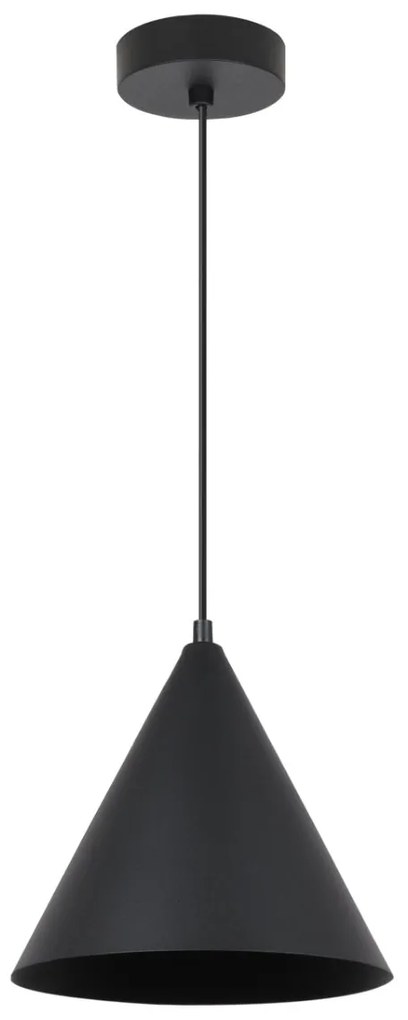 Závesné svietidlo Soho, 1x čierne kovové tienidlo, (fi 25cm)